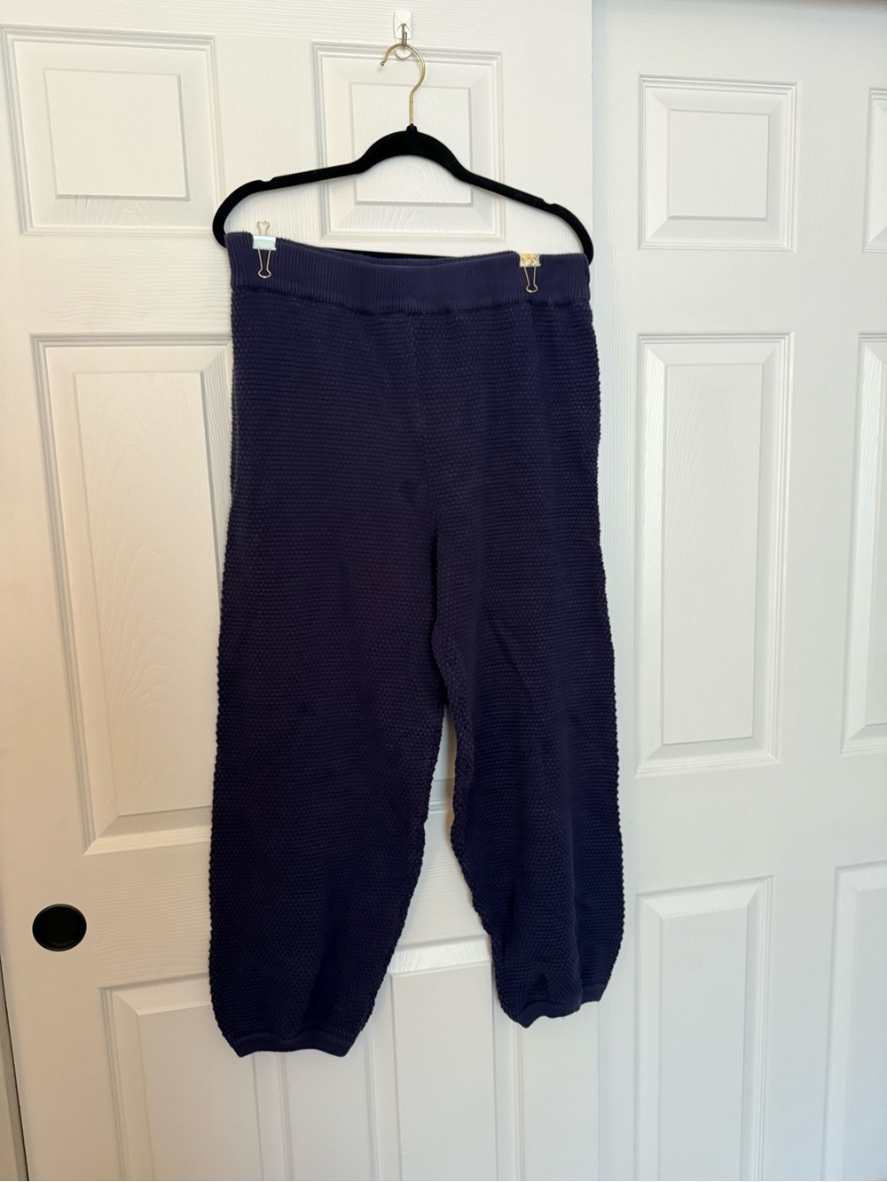 Free People Navy Knit Wide-Leg Joggers & Cardigan Set - Picture 5 of 7